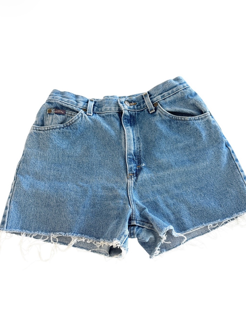 VINTAGE RIDERS Denim Cutoff Shorts Ultra High Rise, Medium Wash Size 30